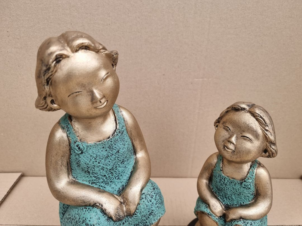 속삭임 모녀 인테리어 장식소품 셋트 카키--3