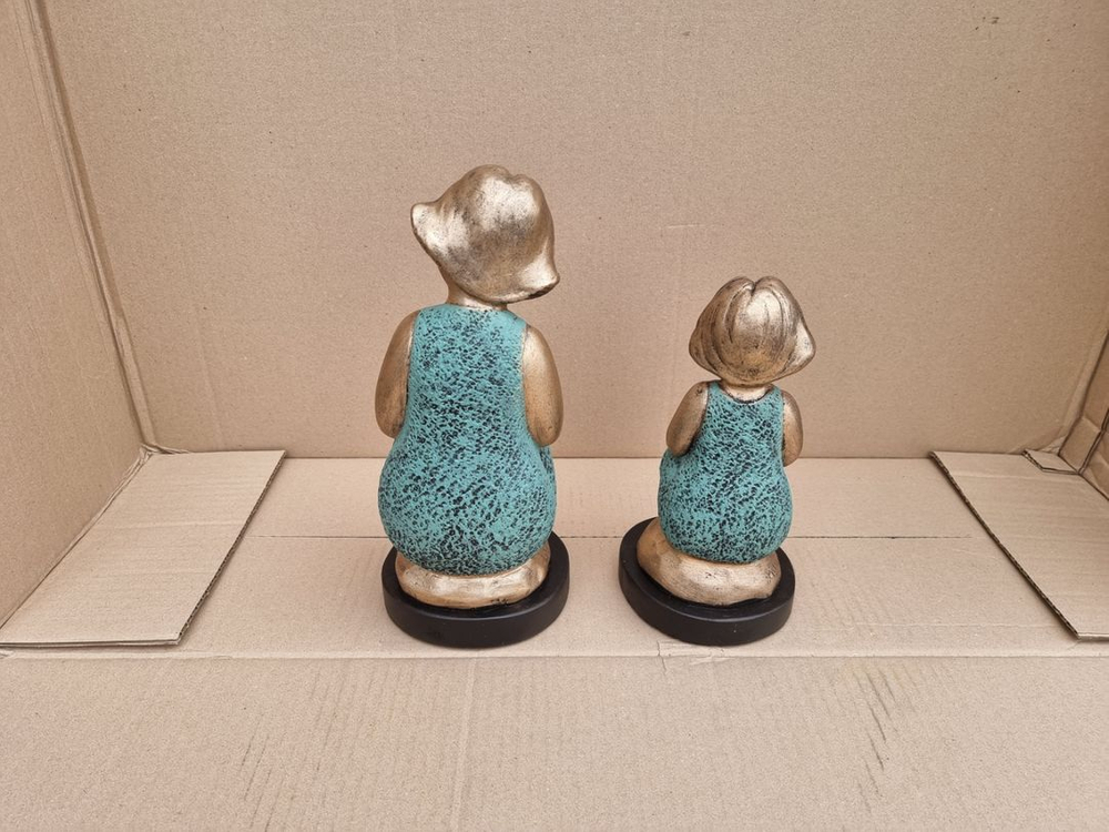 속삭임 모녀 인테리어 장식소품 셋트 카키--6