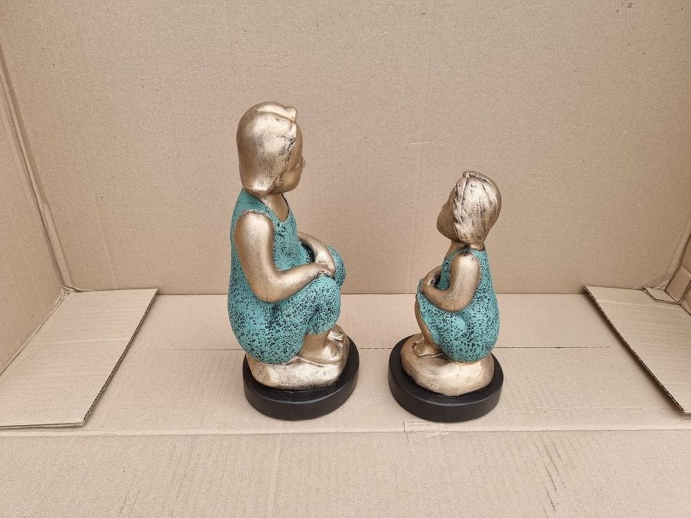 속삭임 모녀 인테리어 장식소품 셋트 카키--5