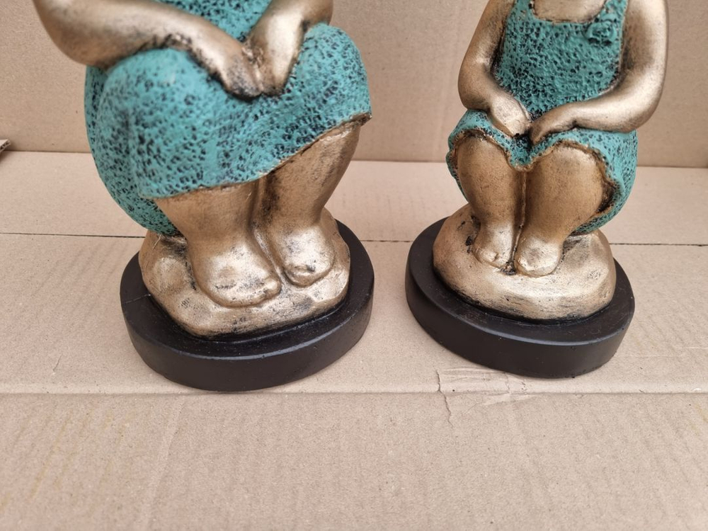 속삭임 모녀 인테리어 장식소품 셋트 카키--4