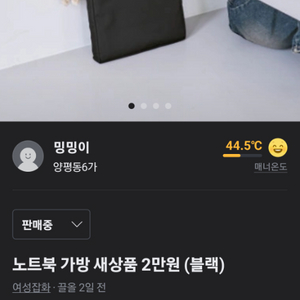 노트북 가방 새상품 2만원 (블랙)