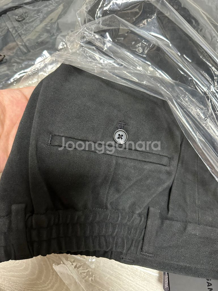 남자 면기모밴딩슬랙스 L 새상품 (차콜만남음)--6