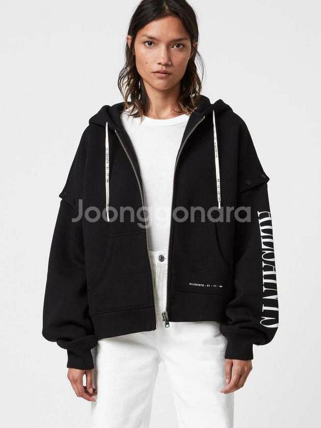 올세인츠 후드집업 AMPHIA CHLO ZIP HOOD--2