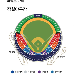 한국시리즈 2차전 1루,3루 레드석 2연석