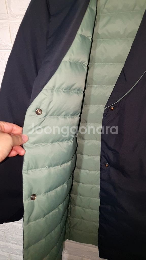 양면 오리털 롱패딩 코트 아우터--5