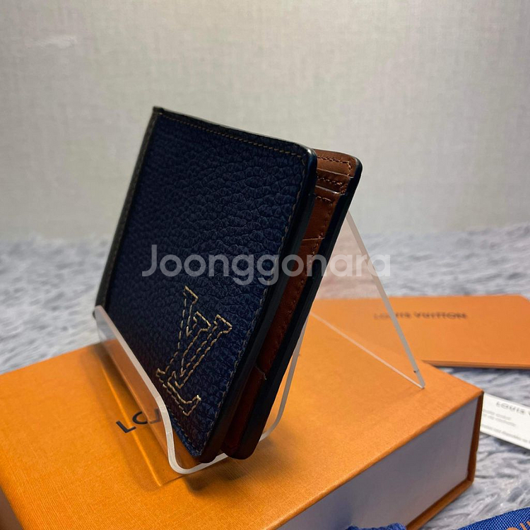 루이비통 멀티플 월렛 데님 블루--5