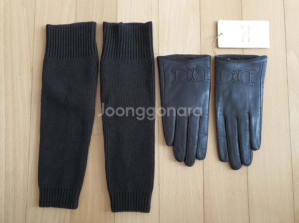 델레쿠니 양가죽 여성장갑+워머--0