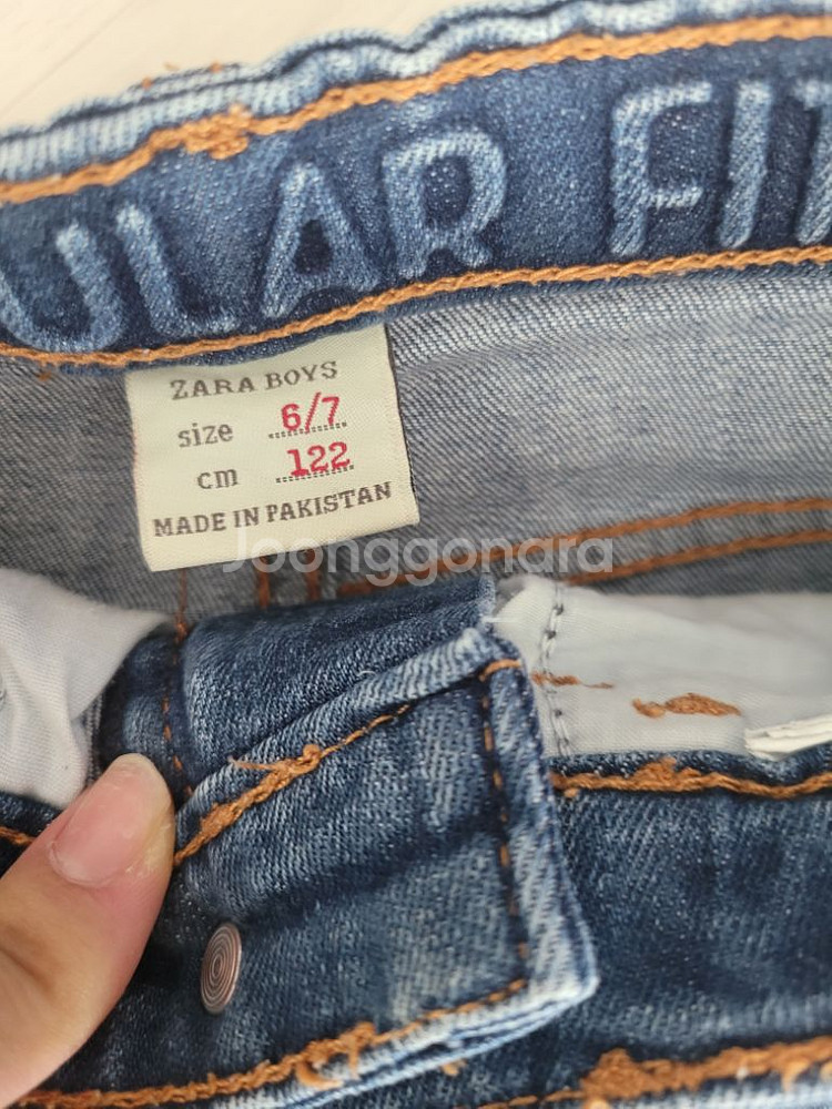 슬림핏 데님 청바지 122사이즈 6~7세용--2
