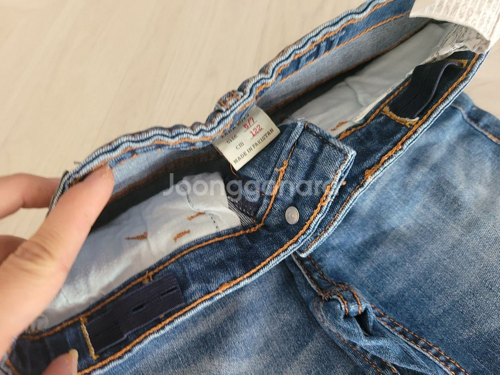 슬림핏 데님 청바지 122사이즈 6~7세용--4