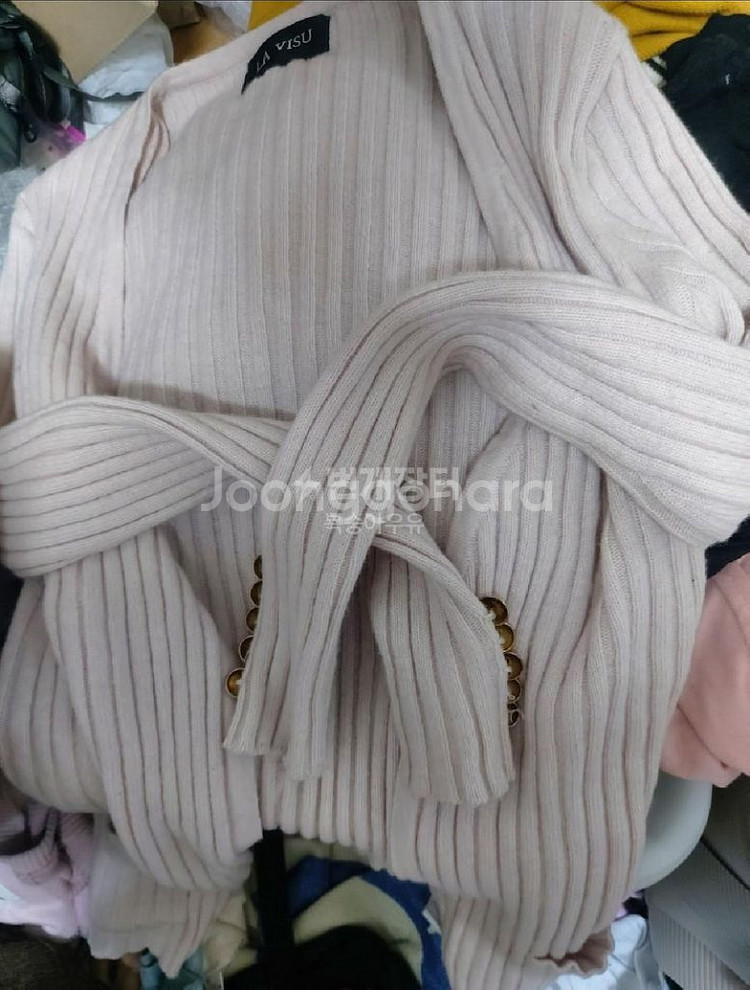 라비수 포시즌 가디건 핑크--1