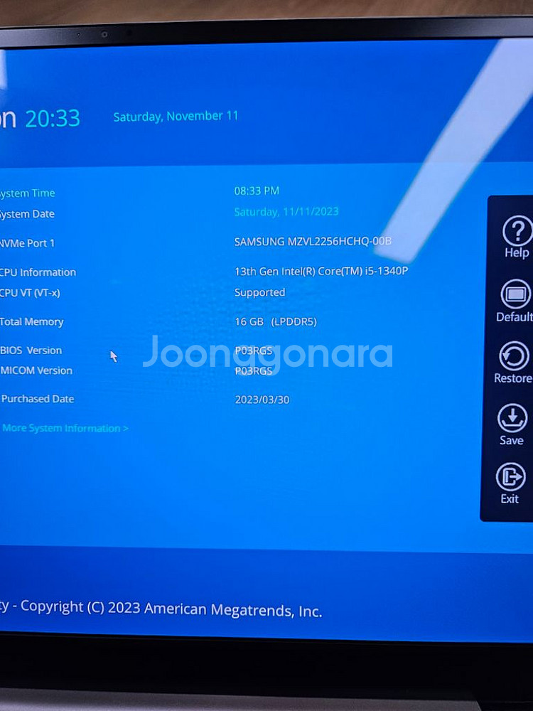 갤럭시북3 프로 7개월정도 사용 NT940XFT-A51--6