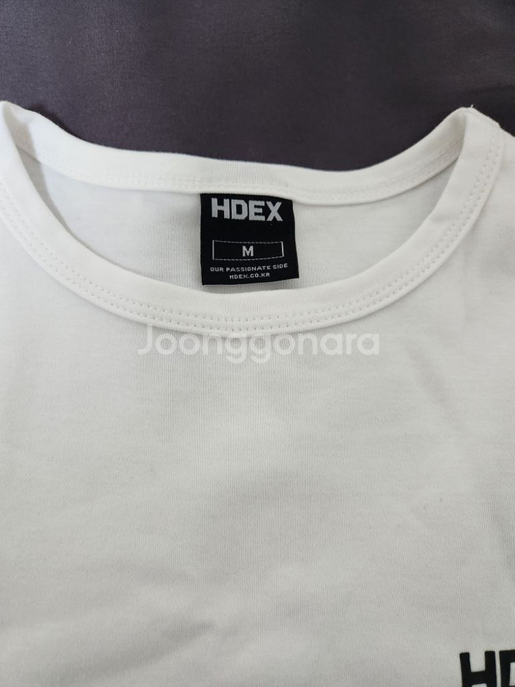 HDEX 메인 스몰 로고 머슬핏 반팔티 M사이즈--2