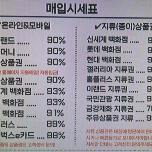 [정식사업자] 각종 상품권 최고가 매입 최저가 판매