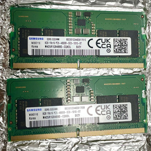 노트북용 삼성램 ddr5 8g 2개 (미사용) 택포