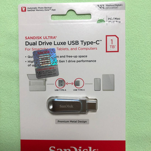 샌디스크 듀얼 드라이브 럭스 USB Type C 1TB