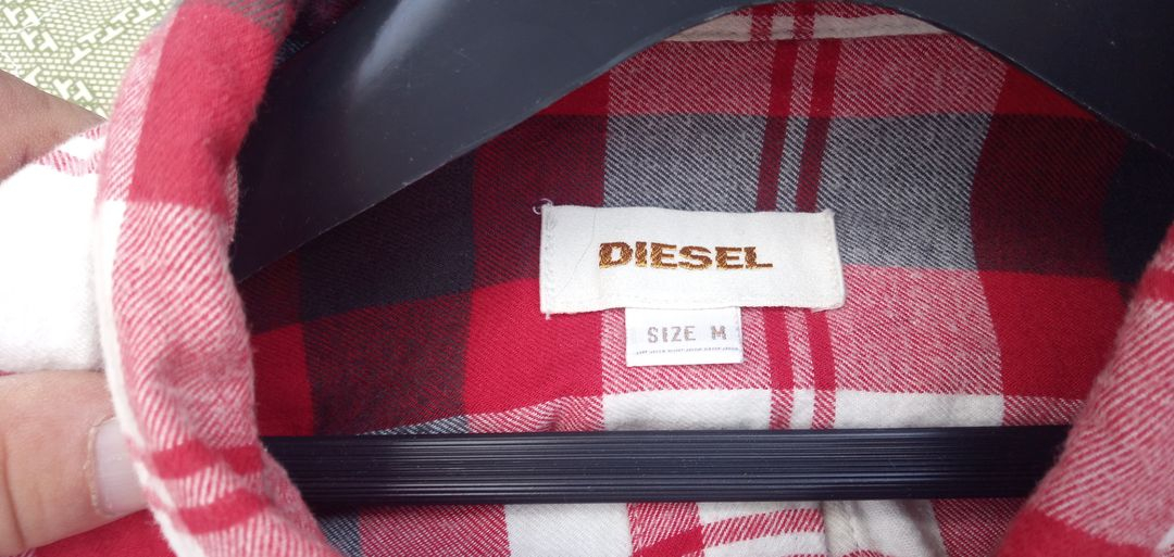 디젤 모직 체크셔츠 105호 상태양호--6