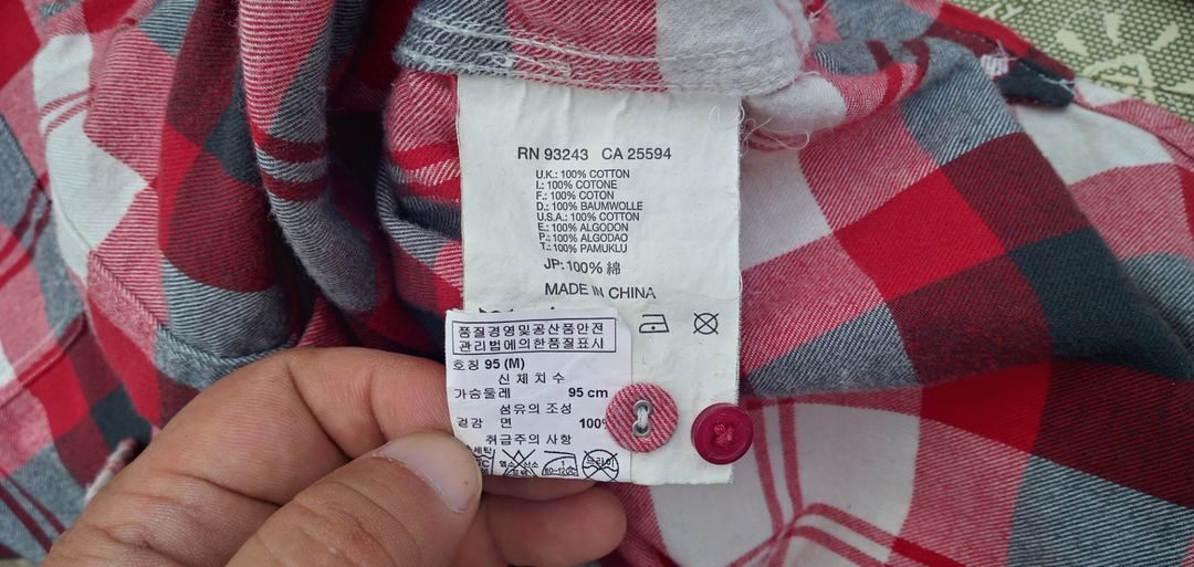디젤 모직 체크셔츠 105호 상태양호--7