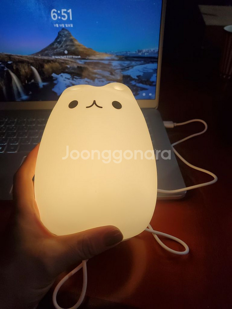 실리콘 야간 조명 USB 충전식--4