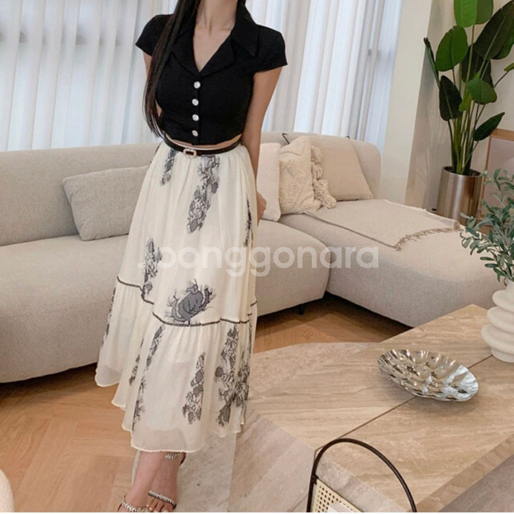 블링에스 실크 롱스커트 수입의류 로썸제이 제이먼트--3