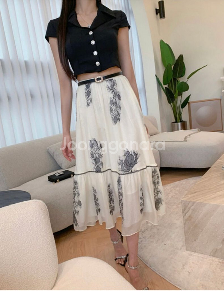 블링에스 실크 롱스커트 수입의류 로썸제이 제이먼트--5