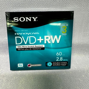 8cm Double Sided DVD-RW,미개봉60분