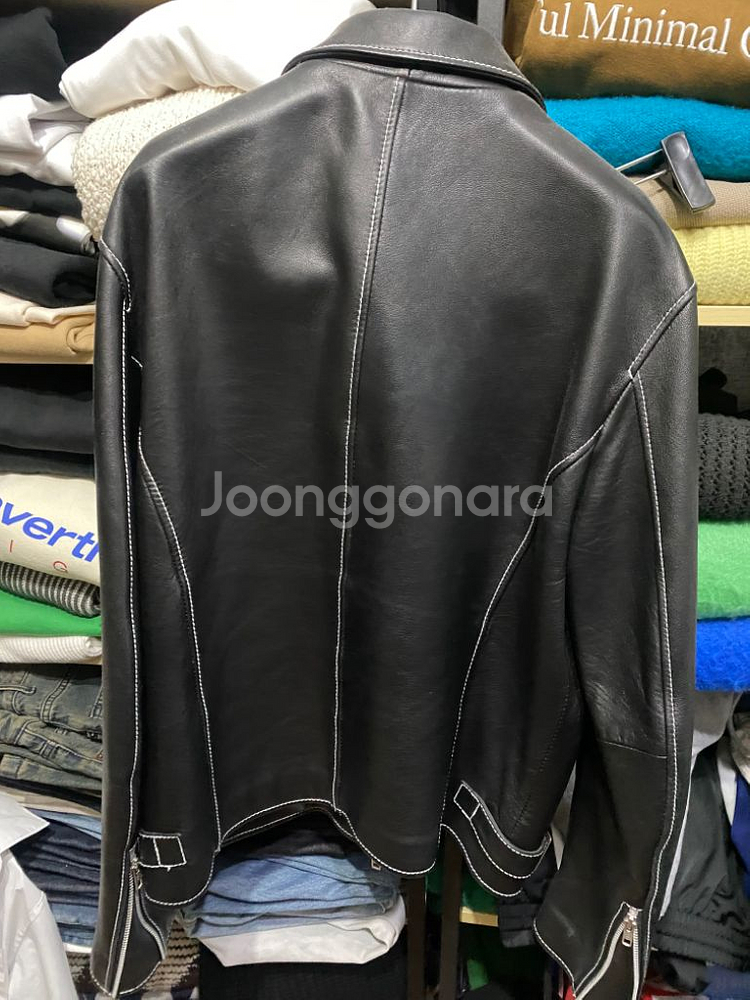 도프제이슨 리얼레더 스티치가죽자켓--1