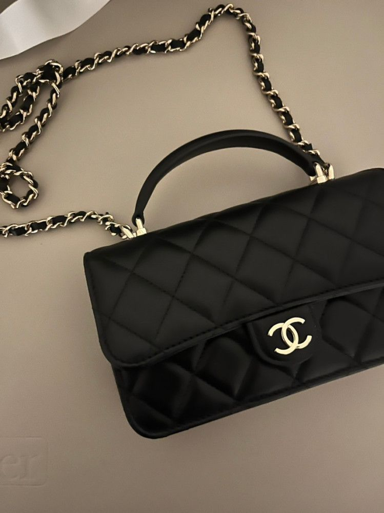 23FW 샤넬 CHANEL 탑핸들 폰홀더 플랩백--6