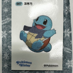 포켓몬 띠부씰 꼬부기 겨울한정판