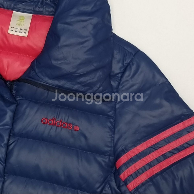 아디다스 여성 패딩 숏패딩 경량패딩 바람막이 점퍼 L--2