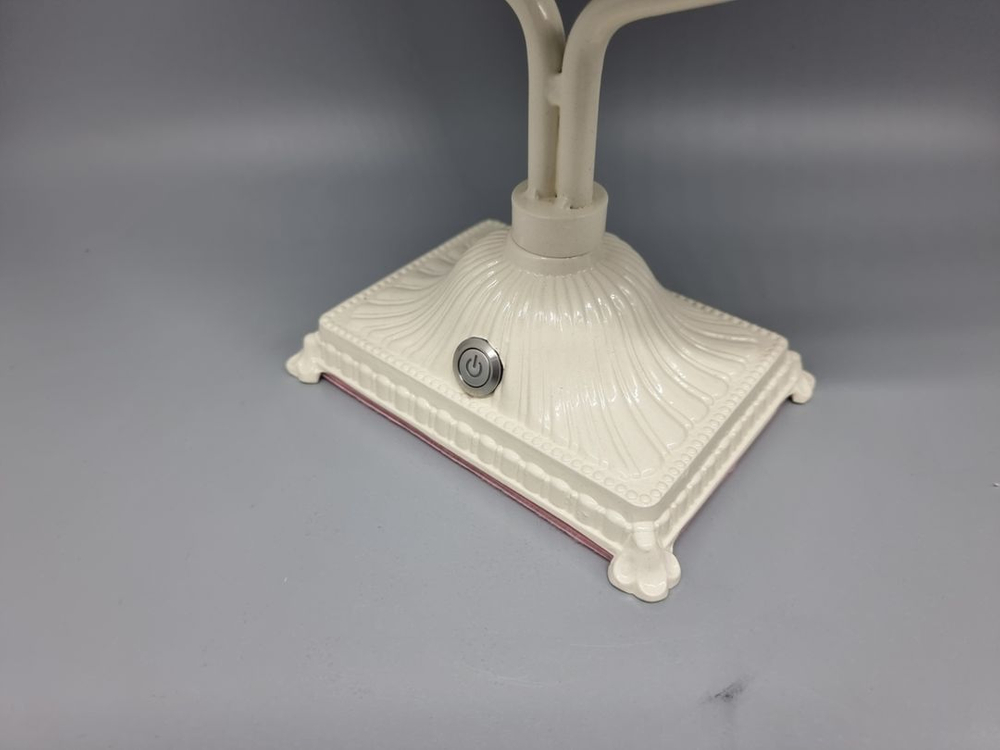 LED 고급주석 탁상스탠드 거울 대형 아이보리--3