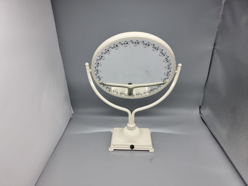 LED 고급주석 탁상스탠드 거울 대형 아이보리--6