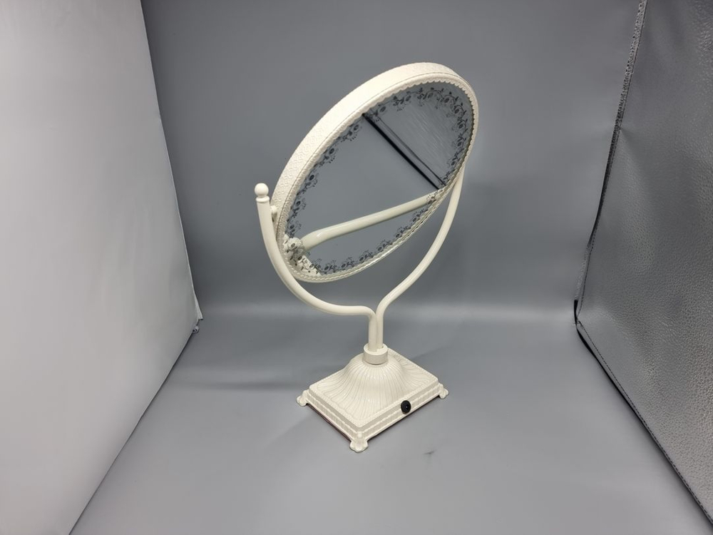 LED 고급주석 탁상스탠드 거울 대형 아이보리--5