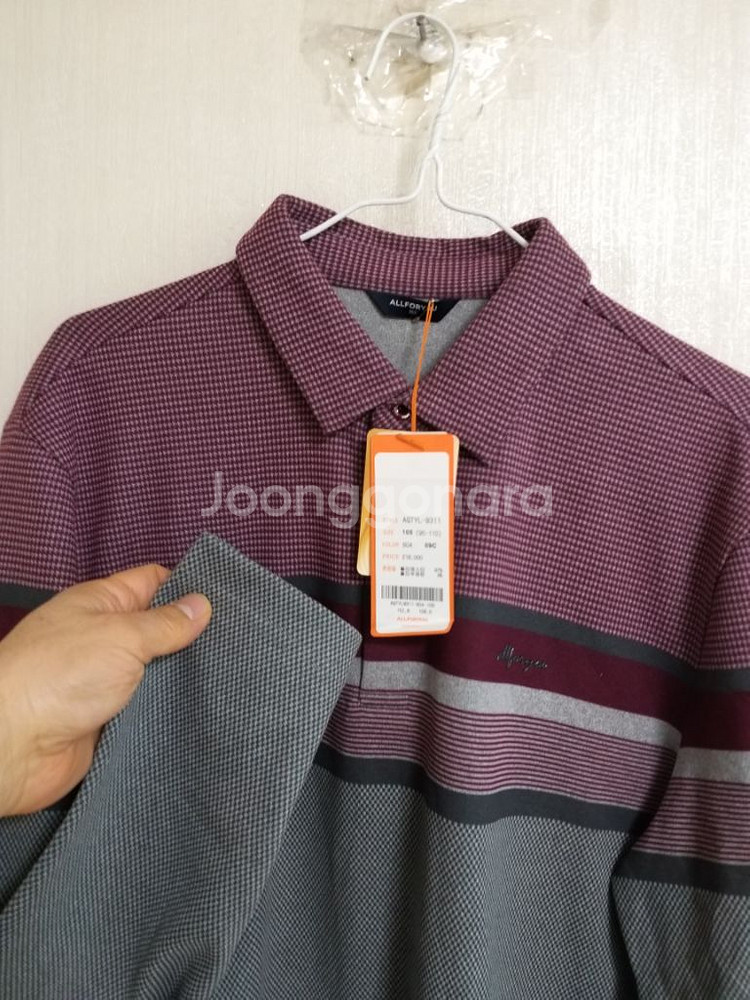 남성 올포유 간절기.겨울 긴팔티셔츠(새상품.스판100)--2