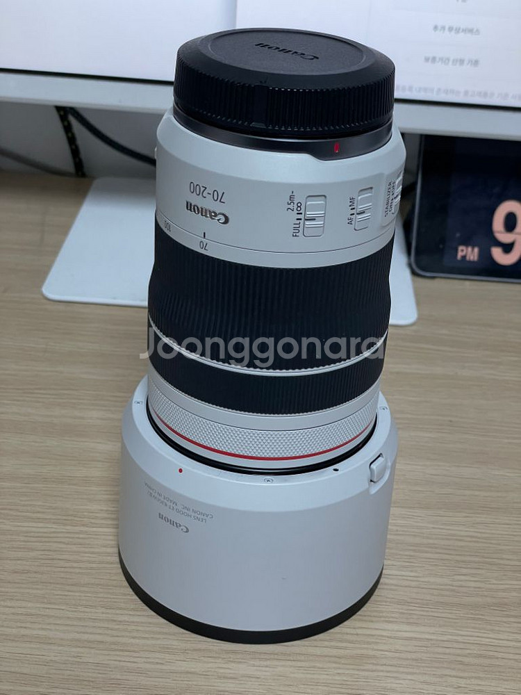 캐논 RF 70-200 F4 L 정품 후드 포함 단품--5