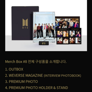 BTS (방탄소년단) 공식굿즈 merch box8 액자