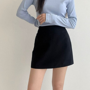 A라인 스웨이드 재질 스커트
