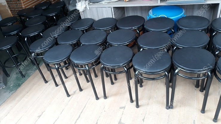 포장마차의자 둥근방석의자 보조의자팝니다 이미지