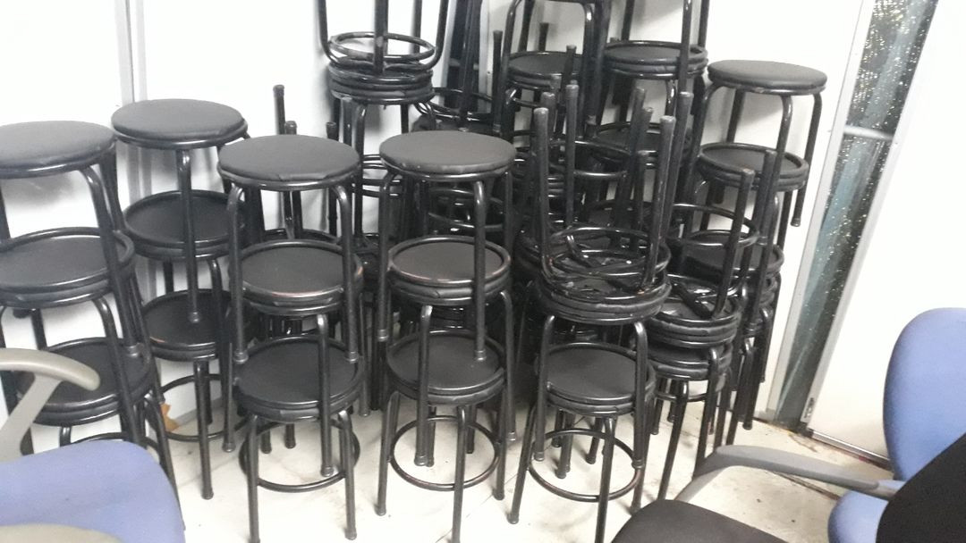 포장마차의자 둥근방석의자 보조의자팝니다 이미지