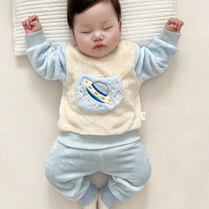(새상품)아기옷 우주선 배앓이 상하세트 80사이즈