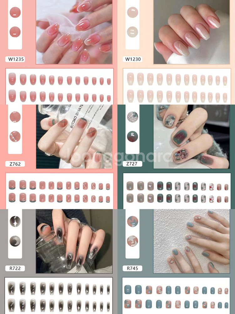 네일팁 셀프젤네일 네일스티커 인조손톱 24pcs--3