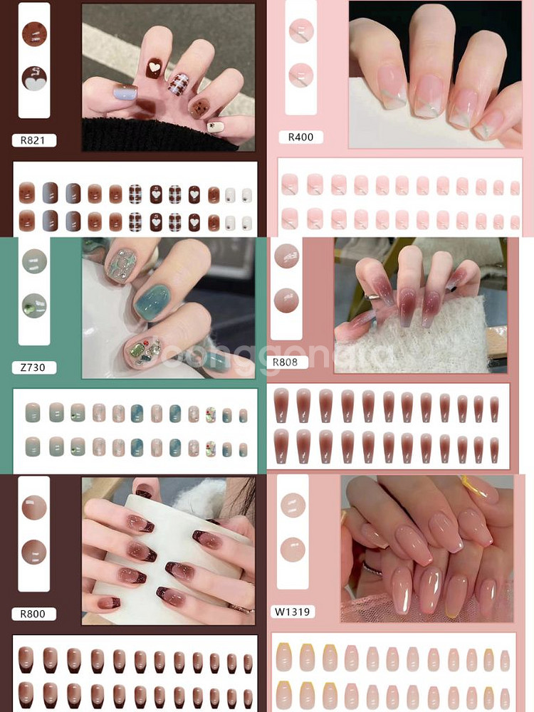 네일팁 셀프젤네일 네일스티커 인조손톱 24pcs--4