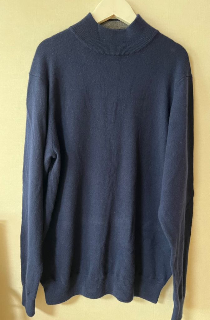 캐시미어 반폴라 니트--1