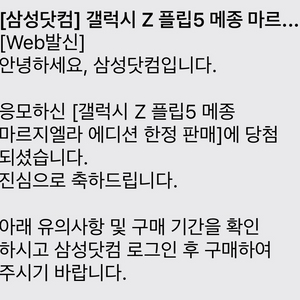 갤럭시 Z플립 5 메종 마르지엘라 에디션 512G