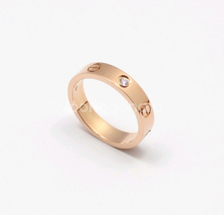 까르띠에 러브링 웨딩밴드 다이아1p세팅 로즈골드--4