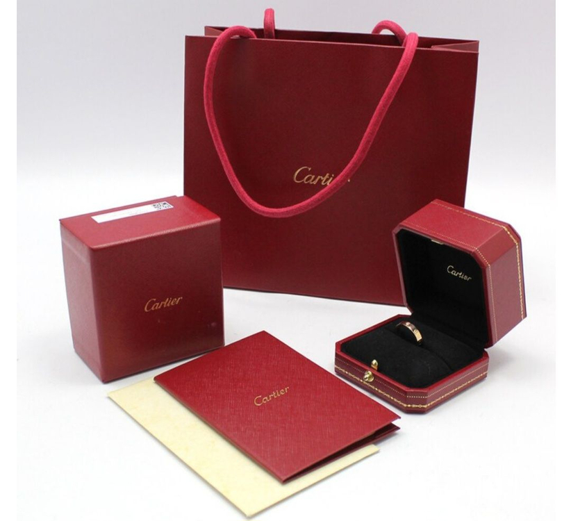 까르띠에 러브링 웨딩밴드 다이아1p세팅 로즈골드--6