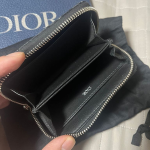 디올 오블리크 블랙 지퍼 지갑