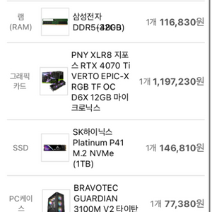 급처)라이젠 7600x 4070ti 컴퓨터 본체(pc)