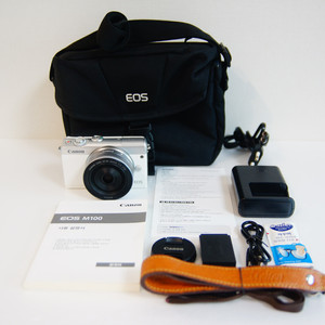 [캐논] EOS M100+22mm 화이트 카메라