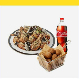 푸라닭 김미바삭+블랙치즈볼(5구)+콜라1.25L