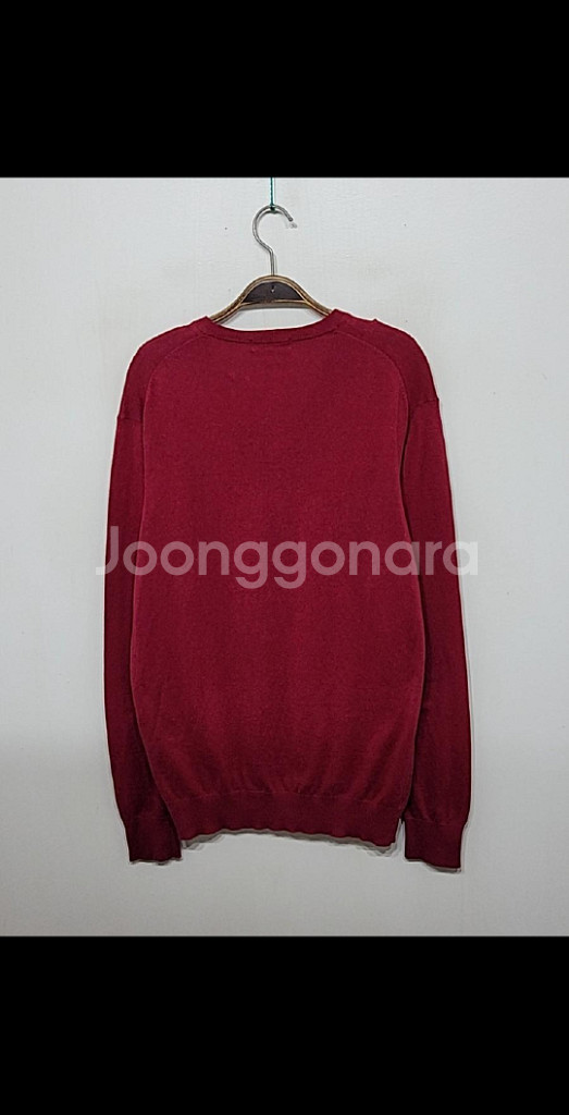 (95) 헤지스 니트 브이넥 면 캐시미어 스웨터--5